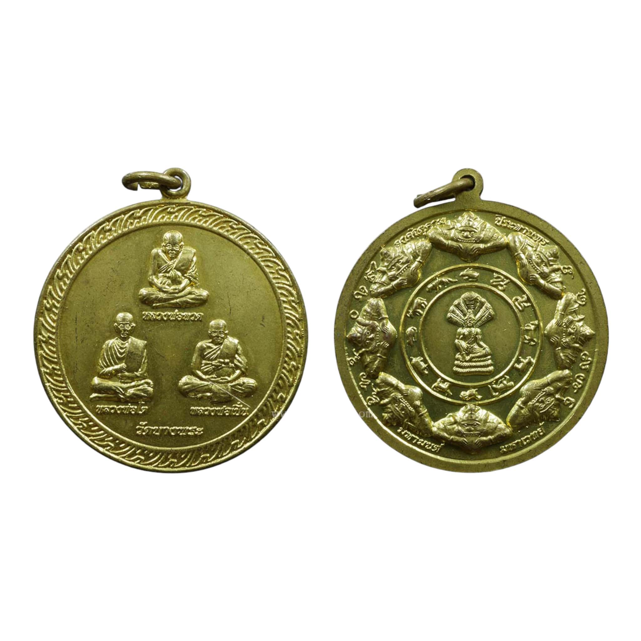 3famousmonks2 Three Reverend Monks Gold Plated Pendant Three Reverend Monks Gold Plated Pendant - Image 2