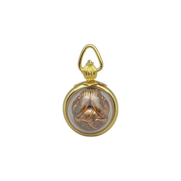 Phra Pidta Gold Pendant by Ajarn Subin – Bild 2
