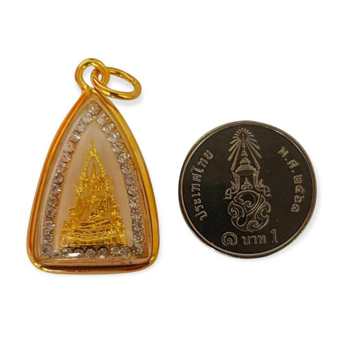 chinnarat2 Phra Phuttha Chinnarat Gold Thai Amulet Pendant