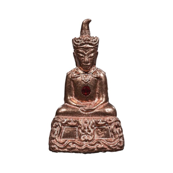 Phra Ngang Statue Red Gem Amulet - immagine 2