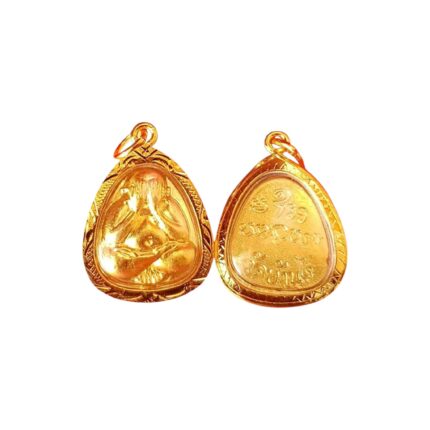 Phra pidta gold pendant meditation