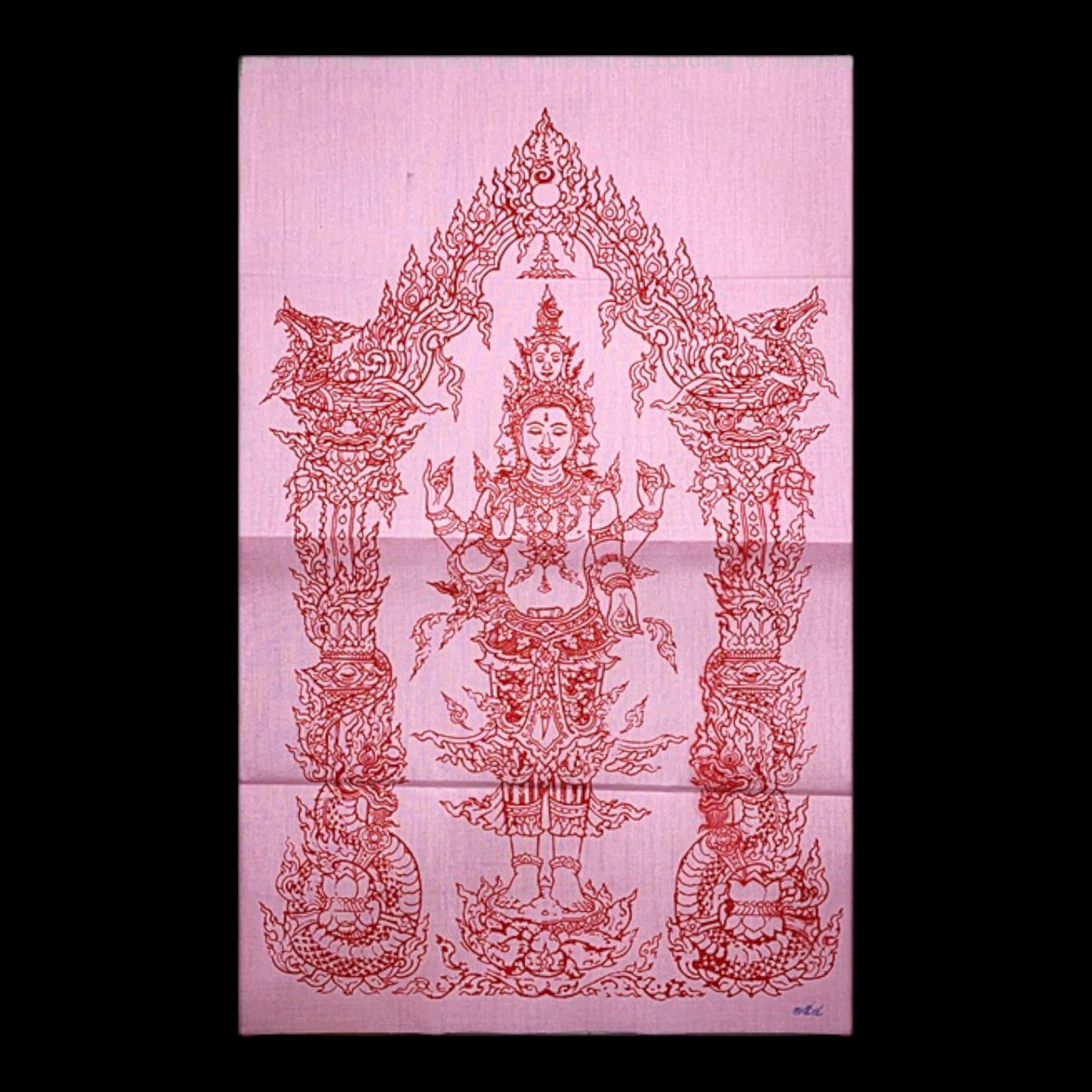 Trimurti Hindu Pha Yant von Ajarn Lek Trimurti God of Love Magic Yant Tuch von Ajarn Lek 2561 Trimurti Hindu Pha Yant von Ajarn Lek