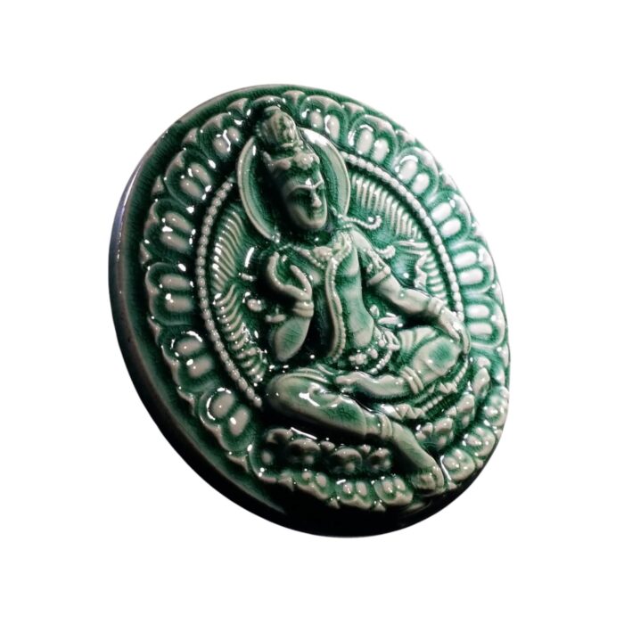 Jatukam Ramathep Green Enamel Amulet Luang Nui 2550 – Image 4