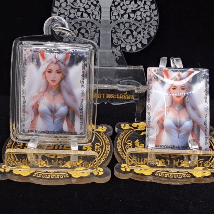 Amulette de la déesse renarde à neuf queues bénie par Kruba Baeng