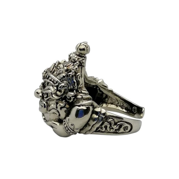 Phra Rahu Gold White Ring by LP Kloy - immagine 4