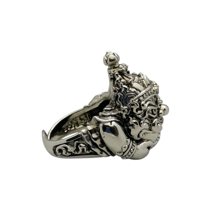 Phra Rahu Gold White Ring by LP Kloy - immagine 5