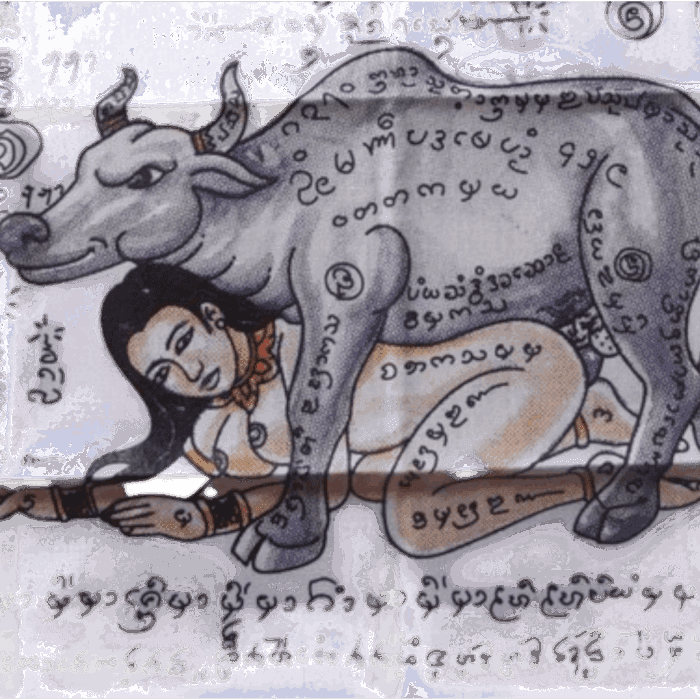 Pha Yant Bull and Lady Maha Sanaeh by Ajarn Meng - Image 2