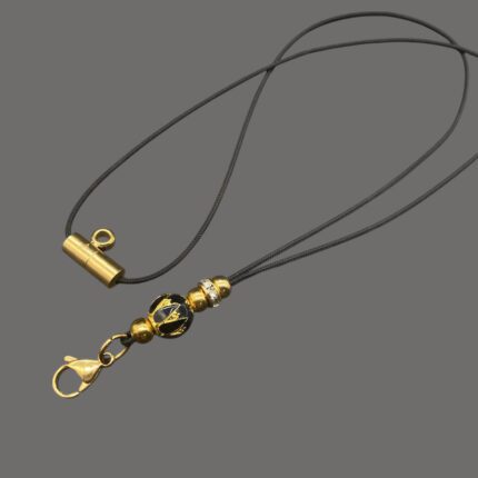 Double-Hook Amulet Rope Necklace Rounded Design